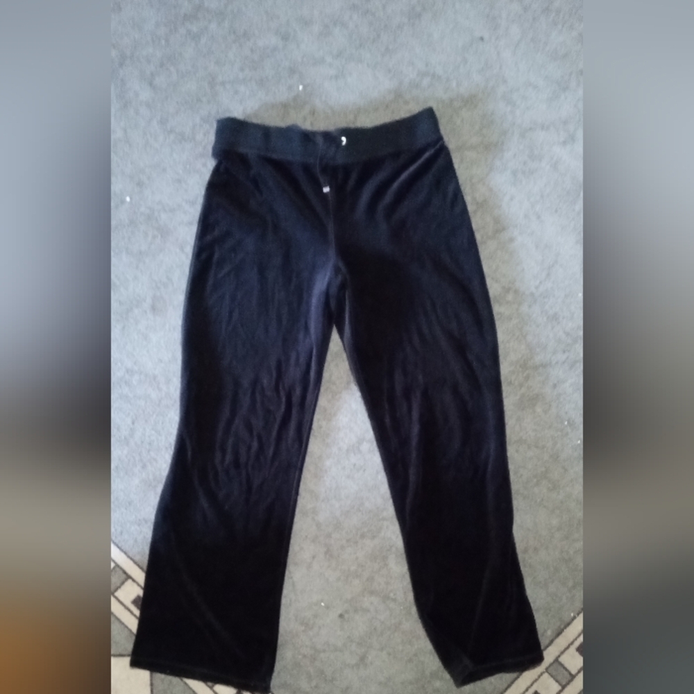 Jones New York Black Velvet Joggers